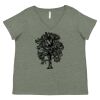 Curvy Collection Women's Fine Jersey V-Neck Tee Thumbnail