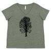 Curvy Collection Women's Fine Jersey V-Neck Tee Thumbnail