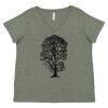 Curvy Collection Women's Fine Jersey V-Neck Tee Thumbnail