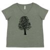Curvy Collection Women's Fine Jersey V-Neck Tee Thumbnail