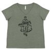 Curvy Collection Women's Fine Jersey V-Neck Tee Thumbnail