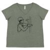 Curvy Collection Women's Fine Jersey V-Neck Tee Thumbnail