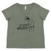 Curvy Collection Women's Fine Jersey V-Neck Tee Thumbnail