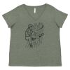 Curvy Collection Women's Fine Jersey V-Neck Tee Thumbnail