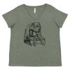 Curvy Collection Women's Fine Jersey V-Neck Tee Thumbnail