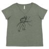 Curvy Collection Women's Fine Jersey V-Neck Tee Thumbnail