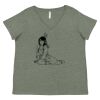Curvy Collection Women's Fine Jersey V-Neck Tee Thumbnail