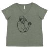 Curvy Collection Women's Fine Jersey V-Neck Tee Thumbnail