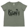 Curvy Collection Women's Fine Jersey V-Neck Tee Thumbnail