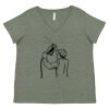 Curvy Collection Women's Fine Jersey V-Neck Tee Thumbnail