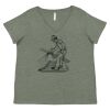 Curvy Collection Women's Fine Jersey V-Neck Tee Thumbnail