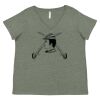 Curvy Collection Women's Fine Jersey V-Neck Tee Thumbnail