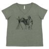 Curvy Collection Women's Fine Jersey V-Neck Tee Thumbnail