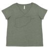 Curvy Collection Women's Fine Jersey V-Neck Tee Thumbnail