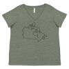 Curvy Collection Women's Fine Jersey V-Neck Tee Thumbnail