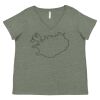 Curvy Collection Women's Fine Jersey V-Neck Tee Thumbnail