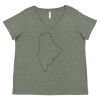 Curvy Collection Women's Fine Jersey V-Neck Tee Thumbnail