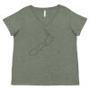 Curvy Collection Women's Fine Jersey V-Neck Tee Thumbnail