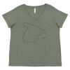 Curvy Collection Women's Fine Jersey V-Neck Tee Thumbnail