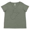 Curvy Collection Women's Fine Jersey V-Neck Tee Thumbnail