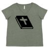 Curvy Collection Women's Fine Jersey V-Neck Tee Thumbnail