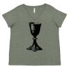 Curvy Collection Women's Fine Jersey V-Neck Tee Thumbnail