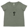 Curvy Collection Women's Fine Jersey V-Neck Tee Thumbnail
