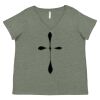 Curvy Collection Women's Fine Jersey V-Neck Tee Thumbnail