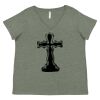 Curvy Collection Women's Fine Jersey V-Neck Tee Thumbnail