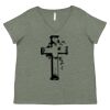 Curvy Collection Women's Fine Jersey V-Neck Tee Thumbnail