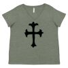 Curvy Collection Women's Fine Jersey V-Neck Tee Thumbnail