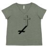Curvy Collection Women's Fine Jersey V-Neck Tee Thumbnail