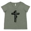 Curvy Collection Women's Fine Jersey V-Neck Tee Thumbnail