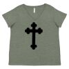 Curvy Collection Women's Fine Jersey V-Neck Tee Thumbnail