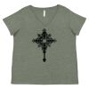 Curvy Collection Women's Fine Jersey V-Neck Tee Thumbnail