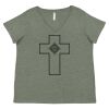 Curvy Collection Women's Fine Jersey V-Neck Tee Thumbnail