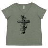 Curvy Collection Women's Fine Jersey V-Neck Tee Thumbnail