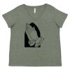 Curvy Collection Women's Fine Jersey V-Neck Tee Thumbnail
