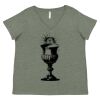 Curvy Collection Women's Fine Jersey V-Neck Tee Thumbnail