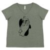 Curvy Collection Women's Fine Jersey V-Neck Tee Thumbnail