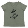 Curvy Collection Women's Fine Jersey V-Neck Tee Thumbnail