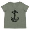 Curvy Collection Women's Fine Jersey V-Neck Tee Thumbnail