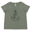 Curvy Collection Women's Fine Jersey V-Neck Tee Thumbnail