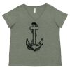 Curvy Collection Women's Fine Jersey V-Neck Tee Thumbnail