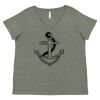 Curvy Collection Women's Fine Jersey V-Neck Tee Thumbnail