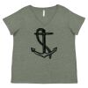 Curvy Collection Women's Fine Jersey V-Neck Tee Thumbnail