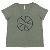 Curvy Collection Women's Fine Jersey V-Neck Tee Thumbnail