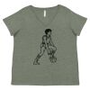 Curvy Collection Women's Fine Jersey V-Neck Tee Thumbnail