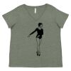 Curvy Collection Women's Fine Jersey V-Neck Tee Thumbnail