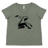 Curvy Collection Women's Fine Jersey V-Neck Tee Thumbnail